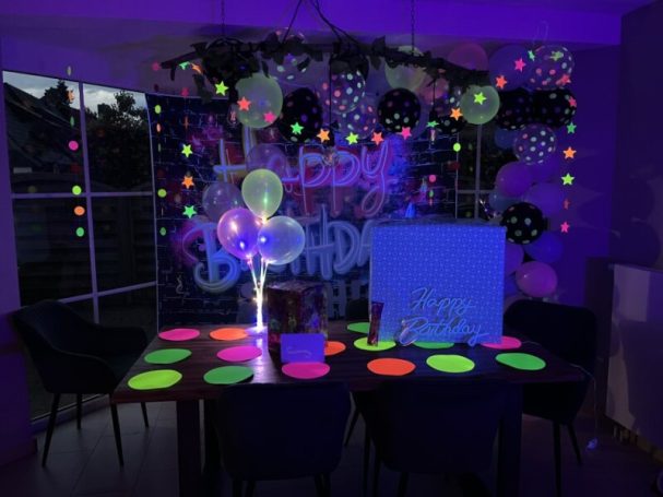 Neon, painting, disco, Kinderparty, Kindergeburtstag